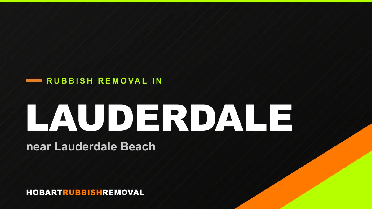 Rubbish removal service in Lauderdale, Hobart near Lauderdale Beach