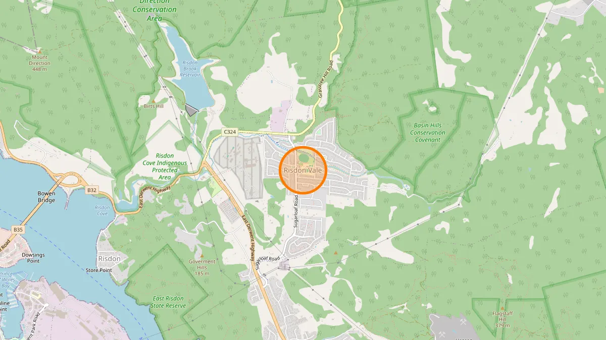 Hobart Rubbish Removal service area map for Risdon Vale