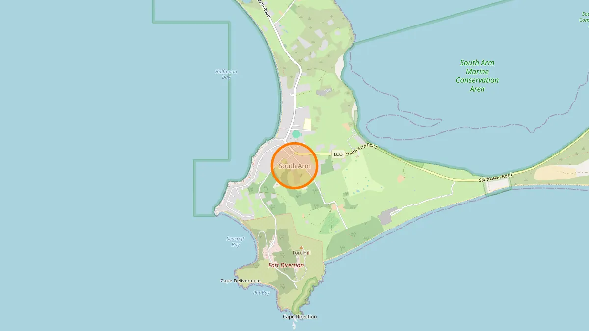 Hobart Rubbish Removal service area map for South Arm